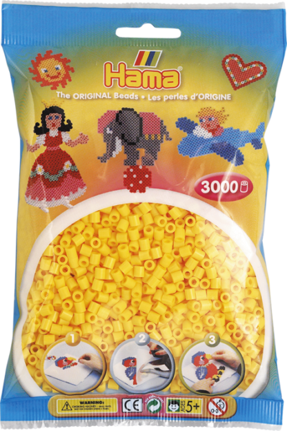 Hama Bügelperlen Midi Gelb 3000 Stück