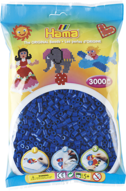 Hama Bügelperlen Midi Blau 3000 Stück