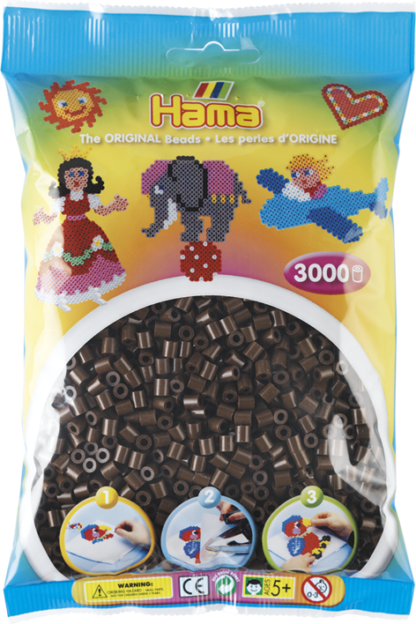 Hama Bügelperlen Midi Braun 3000 Stück