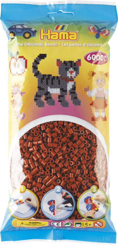 Hama Bügelperlen Midi Rotbraun 6000 Stück