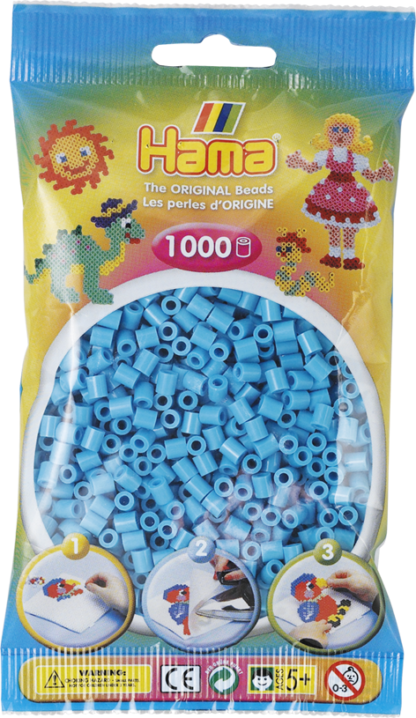 Hama Bügelperlen Midi Azurblau 1000 Stück