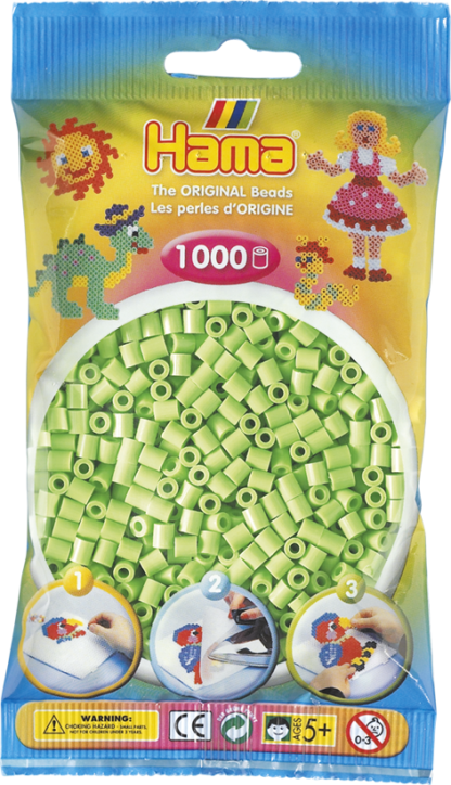 Hama Bügelperlen Midi Pastell Grün 1000 Stück