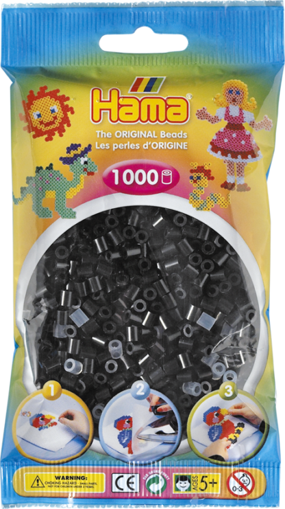 Hama Bügelperlen Midi Schwarz 1000 Stück